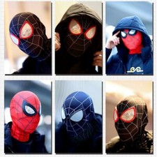 4 Style Spider-Man Mask Spiderman Cosplay Costume Adult Kids Hood Props For Suit