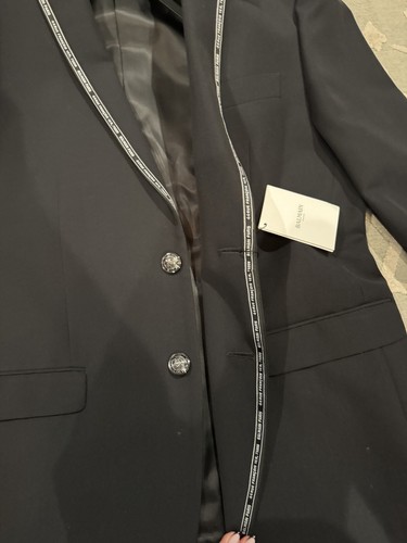 NWT BALMAIN mens Wool Black Sports Jacket/Blazer Slim Fit Sz 60 100% Authentic - Picture 3 of 18