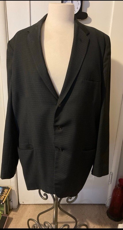 Vintage three button suit jacket black