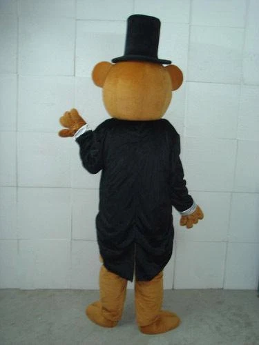 Traje de caballero de oso de peluche marrón disfraz de mascota adulto trajes disfraces regalo de cumpleaños Foto 3 de 3