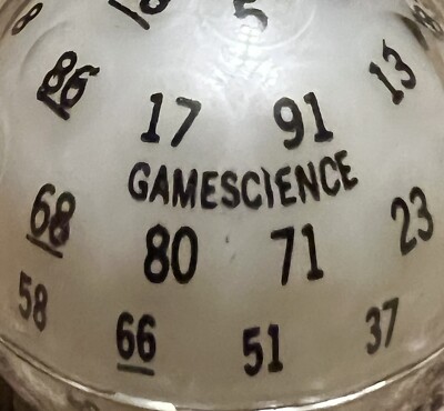 極希少 GAMESCIENCE 100面ダイス MK II シルバー D100 極希少 GAMESCIENCE 100面ダイス MK II シルバー D100 Amazon