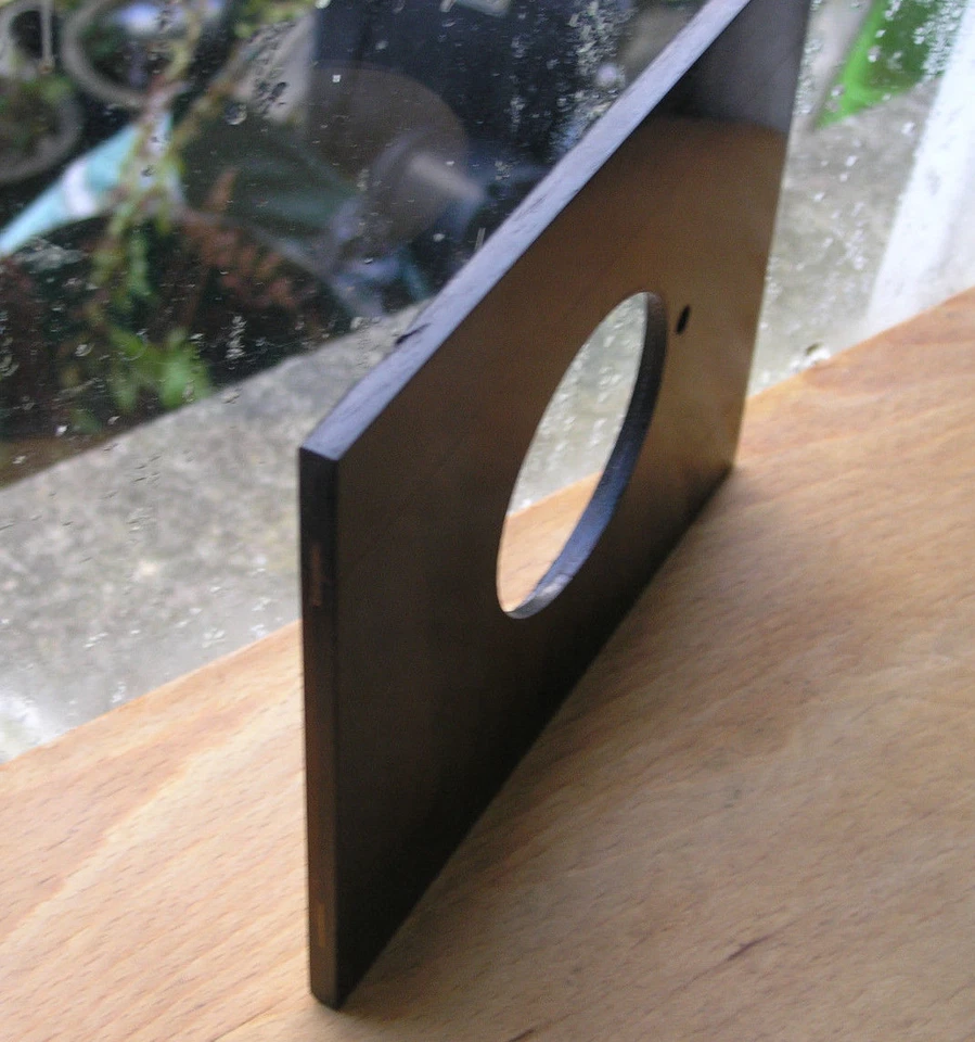 vintage  wooden  lens board 5.5"  x 6.5"  used copal compur 3 6.3mm thick - Image 3 of 3