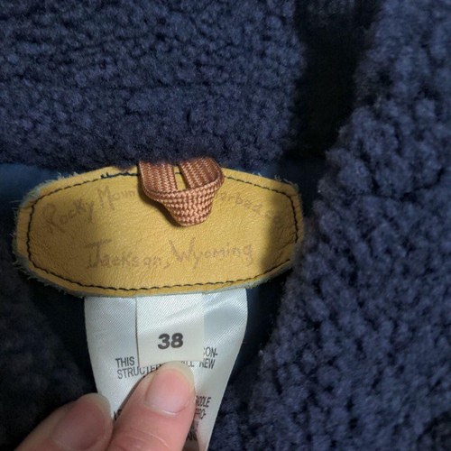 Rocky Mountain Featherbed Christy Down Corduroy Vest Navy size38 made in Japan - Picture 3 of 4