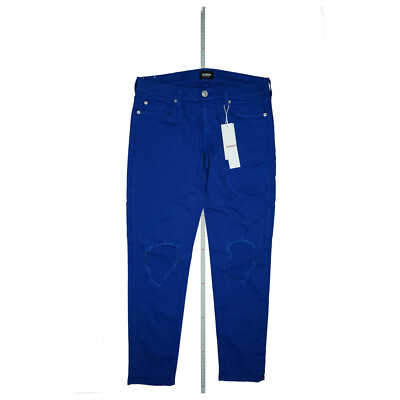 HUDSON FINN Damen 7/8 Jeans Hose stretch Boy Skinny destroyed Gr.26 W30 Blau Neu