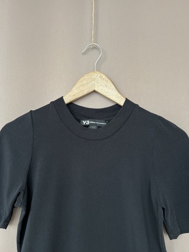 Y-3 Yohji Yamamoto Anniversary Stack Logo Womens Elastane T-Shirt Size M Black - Picture 2 of 12