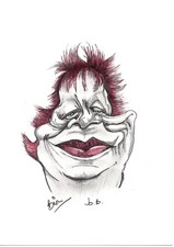 A4 original pencil caricature on quality carteidge of Jo Brand