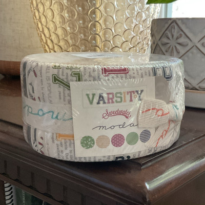 Moda Varsity Sweetwater Jelly Roll 2.5'' Precut Strips Fabric Roll 5590JR