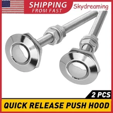 Auto Quick Release Car Push Button Hood Bonnet Pins Lock Clip Bumper Kit Latch