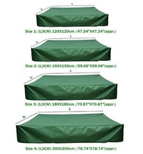 Dustproof Square Outdoor Garden Kid's Toy Bunker Sand Pit Cover Tarpaulin green