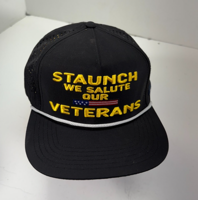 #ad Staunch Traditional Outfitters Trucker Hat Mens Black Snapback USA Military NWT $19.96