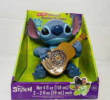 Disney Stitch No Spill Musical Bubble Machine Guitar Automatic Toy NIB New 4oz