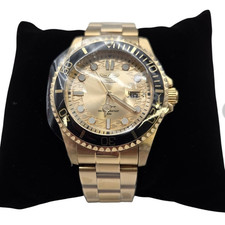 Invicta Mens Diver Watch 43mm Quartz Gold Ton...