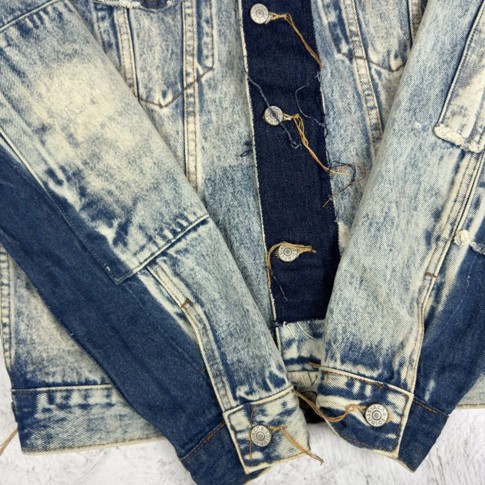 Acne Studios Y2K Pass LT Blue Patchwork Denim jeans Jacket image 5