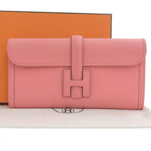 Hermes Jige Elan 29 Clutch Bag Swift Leather Pink Pre-owned #017