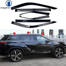 For Toyota Highlander 2020-2024 black Window Visor Vent Shades Sun Rain Guard