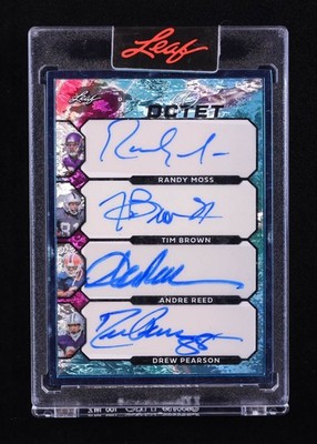 2024 Leaf Decadence Octet Autographs Platinum #O8 #4/6 Randy Moss Chad Johnson