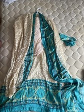 Indian/Pakistani Designer Party Wear Embroidered 3pc Suit With Dupatta Silk. 40