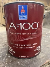 1 Gal. Sherwin Williams A-100 Exterior Satin Acrylic Paint / Dark Brown