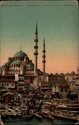 Mosquee de la Sultane Valide a Stamboul Constantinople vintage postcard d408