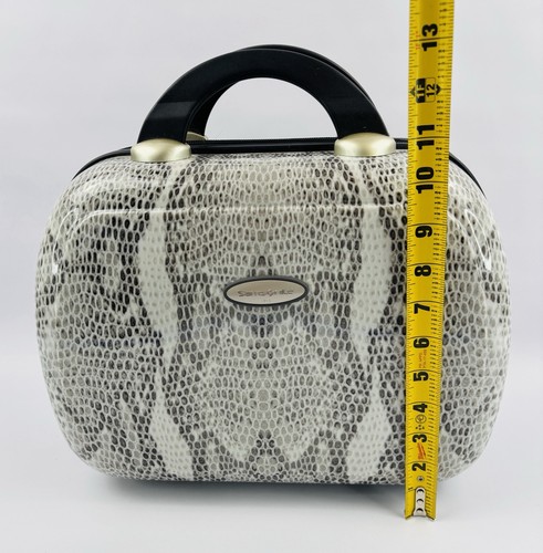 Samsonite Hard Plastic Snake Print Carry-On Beauty Case Hand Bag Luggage - Picture 5 of 12