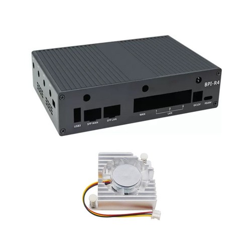 1X(Für Banana Pi R4 Aluminiumgehäuse Metallgehäuse für Banana Pi -R4 Ent4842