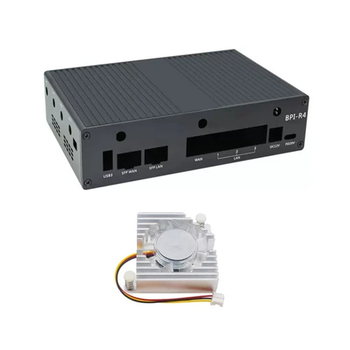 1X(Für Banana Pi R4 Aluminiumgehäuse Metallgehäuse für Banana Pi -R4 Ent4842
