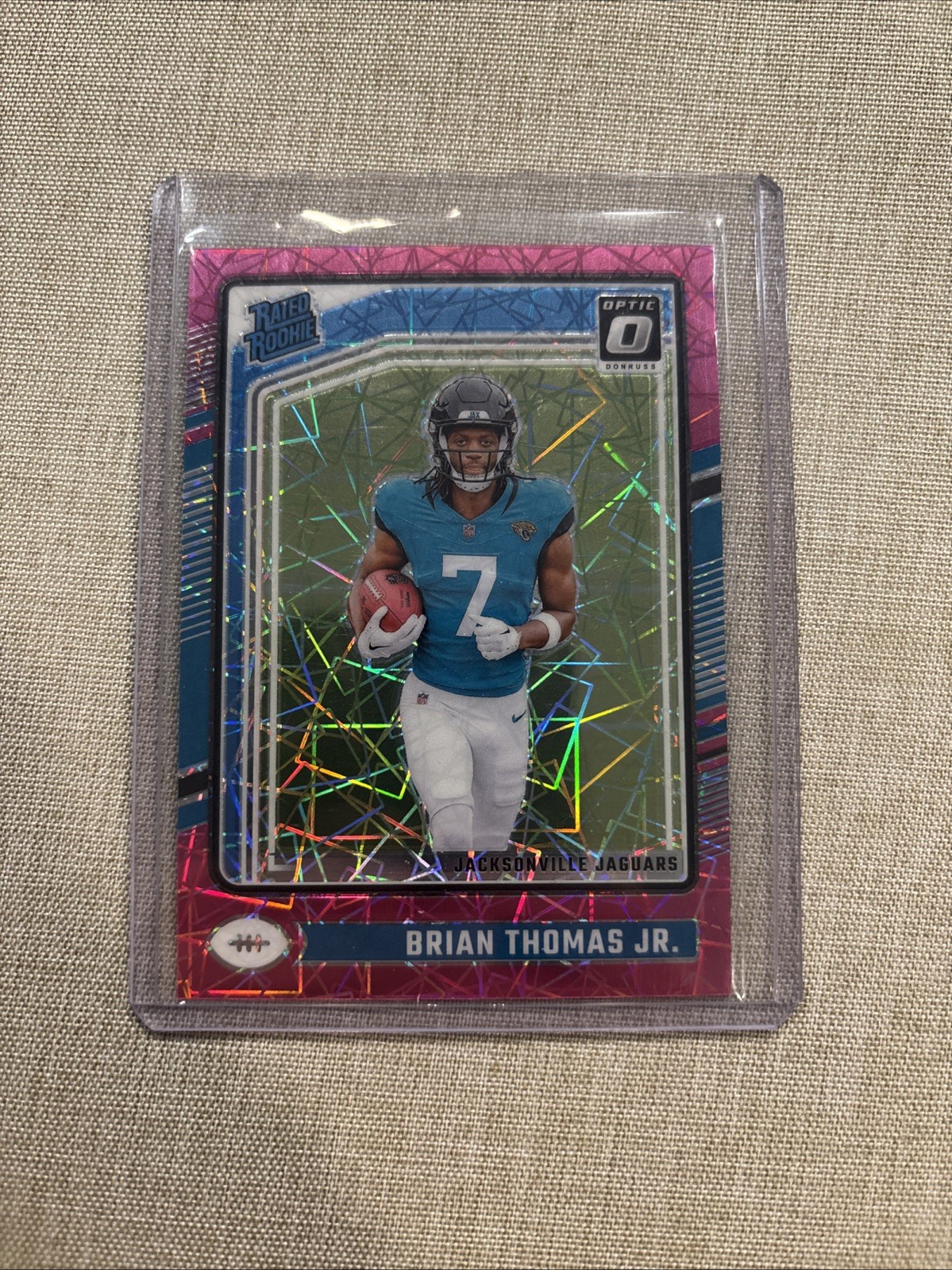 2024 Donruss Optic #214 Brian Thomas Jr. Pink Velocity #/80