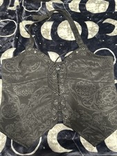 KILLSTAR Black Gothic Halter Top Size XL