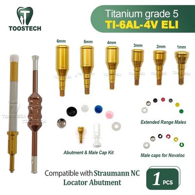 Dental Locator Abutment Male Cap kit fits to Straumann NC GH1-6