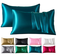 All Sizes, All colors Satin Pillowcase 2 Pack for Hair Skin Silk Pillow Case