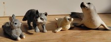 Hase, Waschbär und zwei Robben von Schleich