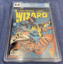 Wizard Magazine #38 Wolverine Sabertooth Kubert Cover! CGC 8.0! Nice!