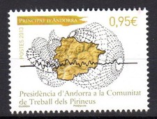 Timbre Andorre Français n°745