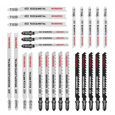 Stichsägeblätter Set 25tlg Holz Kunststoff Metall T-Schaft Robust