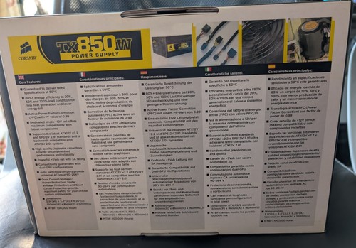 Corsair TX850W Netzteil (2009) in Box - Bild 8 von 8