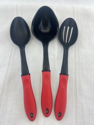 3 Pc Black Nylon Cooking Utensils Set Heat Resistant 400°F Made in USA