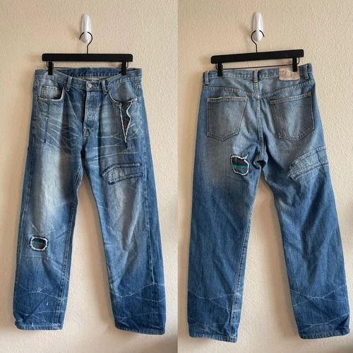 Neighborhood Supreme rare Y2K Selvedge denim vieilli nh3204 homme taille XL