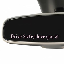 3XDrive Safe I Love You Sticker, 4 Inch Rearview Mirror Vinyl Decal with Hear...