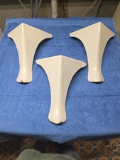 3 antichi piedi in ghisa/porcellana gambe parti salotto stufa a legna vasca 11"1/4