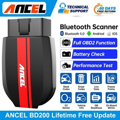 ANCEL BD200 Bluetooth OBD2Scanner CodeLeser & MotFehlerCheck Diagnosewerkzeug