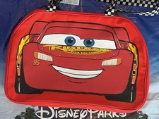 2026 Disney Parks Cars Lightning McQueen Red Large Canvas Tote Bag New