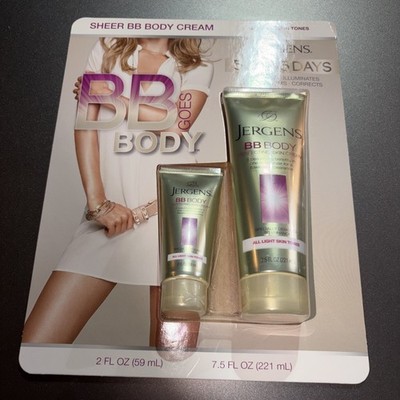 Jergens BB Body Perfecting Skin Cream for All Light Skin Tones 7.5oz &  2fl Oz