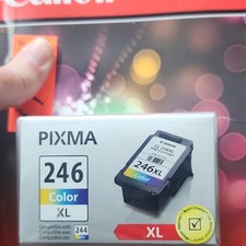 2 Canon CL-246XL Color Ink Cartridge Genuine OEM New Sealed PIXMA 246 XL.