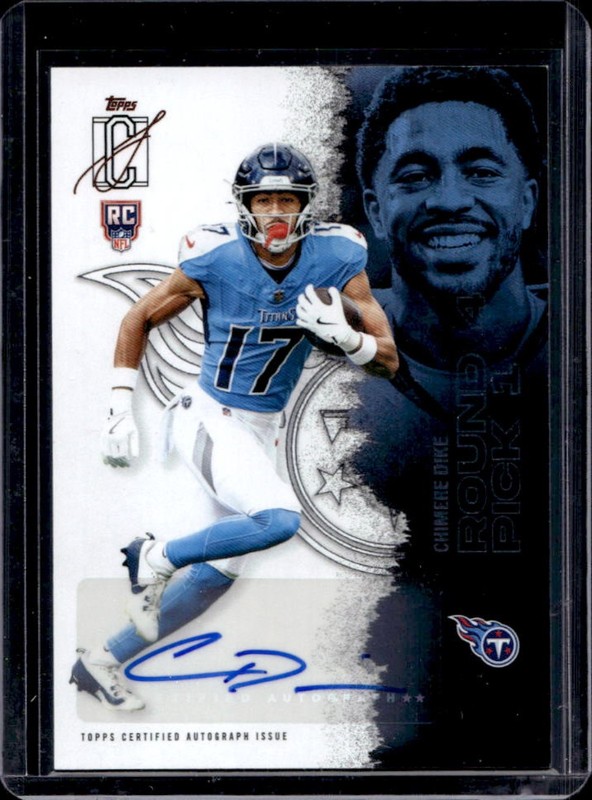 2025 Topps Signature Class Chimere Dike Auto Autograph RC #182 Titans Rookie