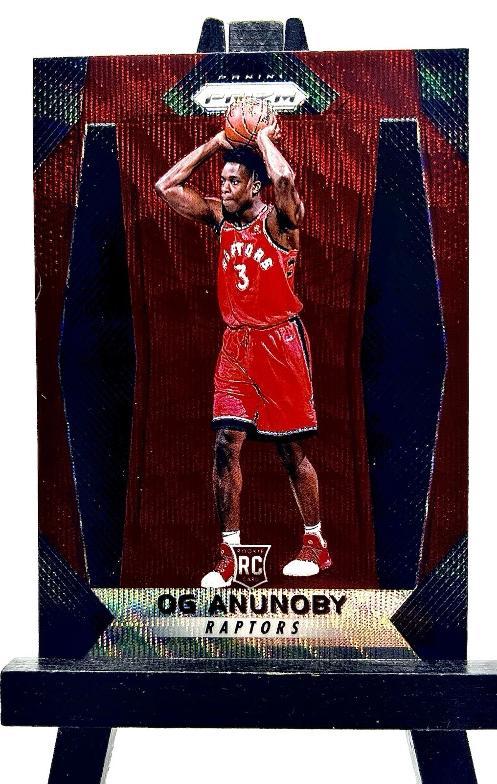 2017-18 Panini Prizm - OG Anunoby #38 Ruby Wave Prizm (RC)