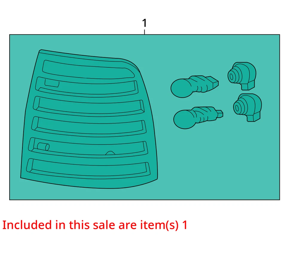 Luz trasera lateral izquierda para conductor Mercury Mariner 2005-2007 OEM K8TAW Foto 3 de 4