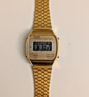 Vintage Timex Digital LCD  Gold Tone Alarm/Chrono  Men’s Watch 33mm Korea