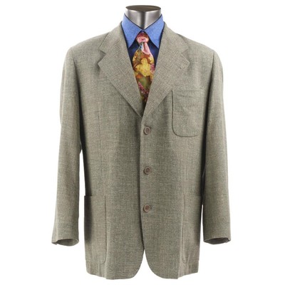 JOOP! Blazer Sports Coat Jacket 40 ITALY Wool Linen Blend Speckled Beige Vintage