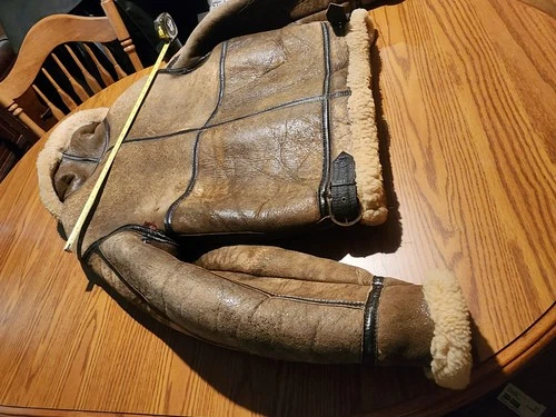 AVIREX B3 BOMBER SHEARLING JACKET Sz 42 AC-17755 Made In USA, GUC image 9