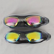 Lot of 2 Aegend Swim Goggles with Cases Swimming Goggles Adjustable Men Women